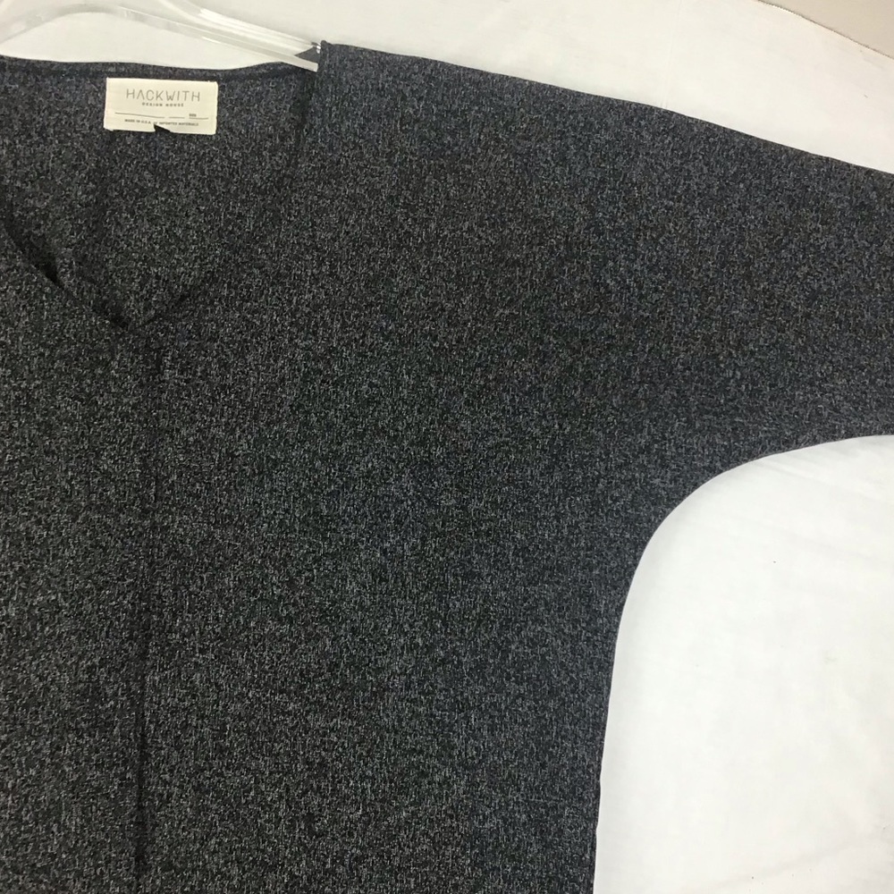 Hackwith Design House Marled Black Kimono Style Top Sustainable Women’s Large